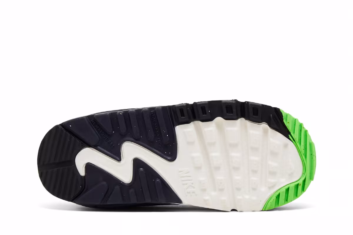 Nike Air Max 90 Leather SE TD Black Scream Green, view 5