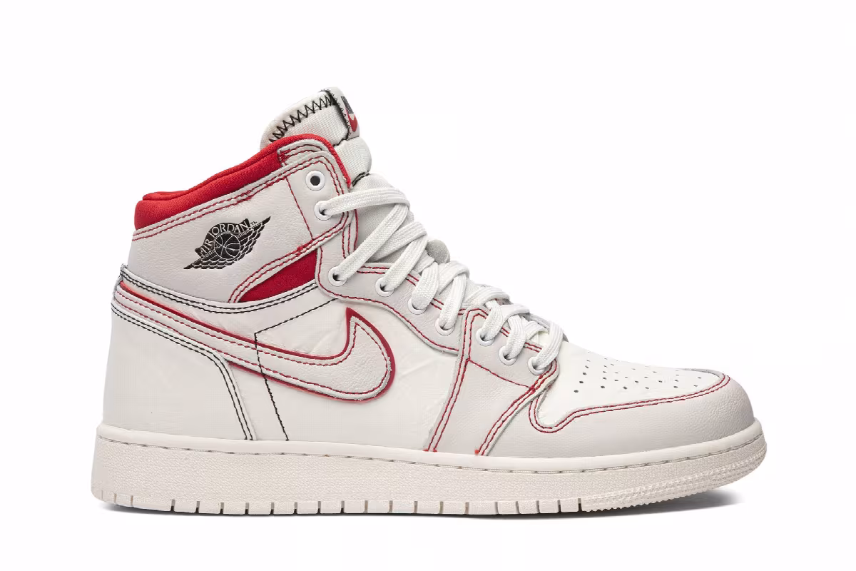 Air Jordan 1 High OG GS Phantom Gym Red, view 2