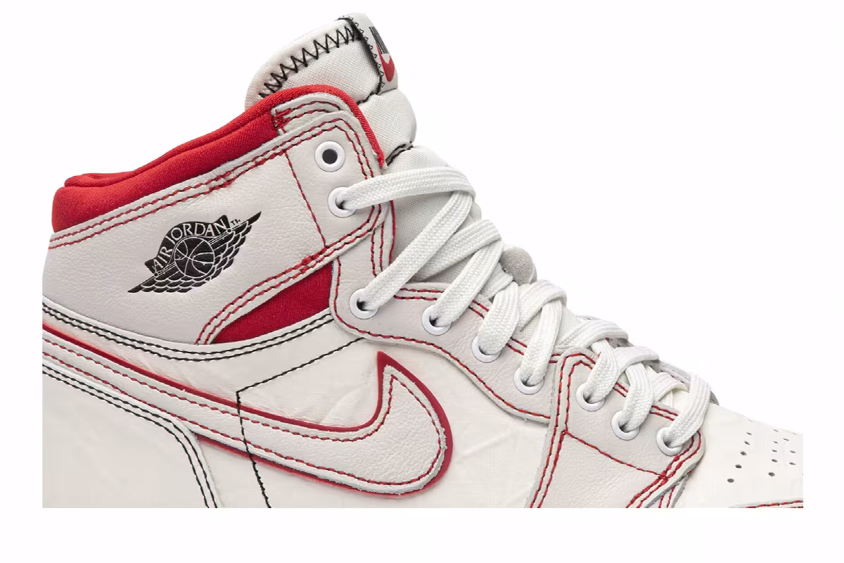 Air Jordan 1 High OG GS Phantom Gym Red, view 3