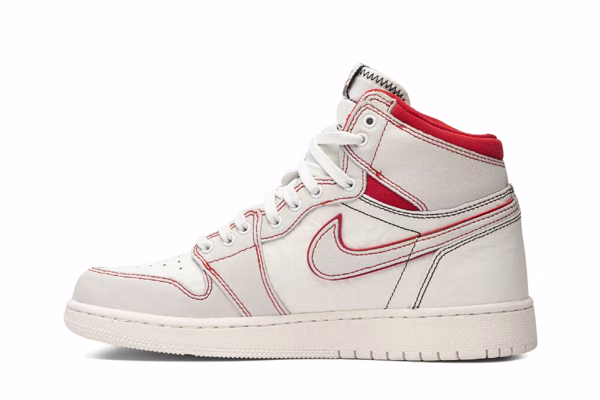 Air Jordan 1 High OG GS Phantom Gym Red, view 4