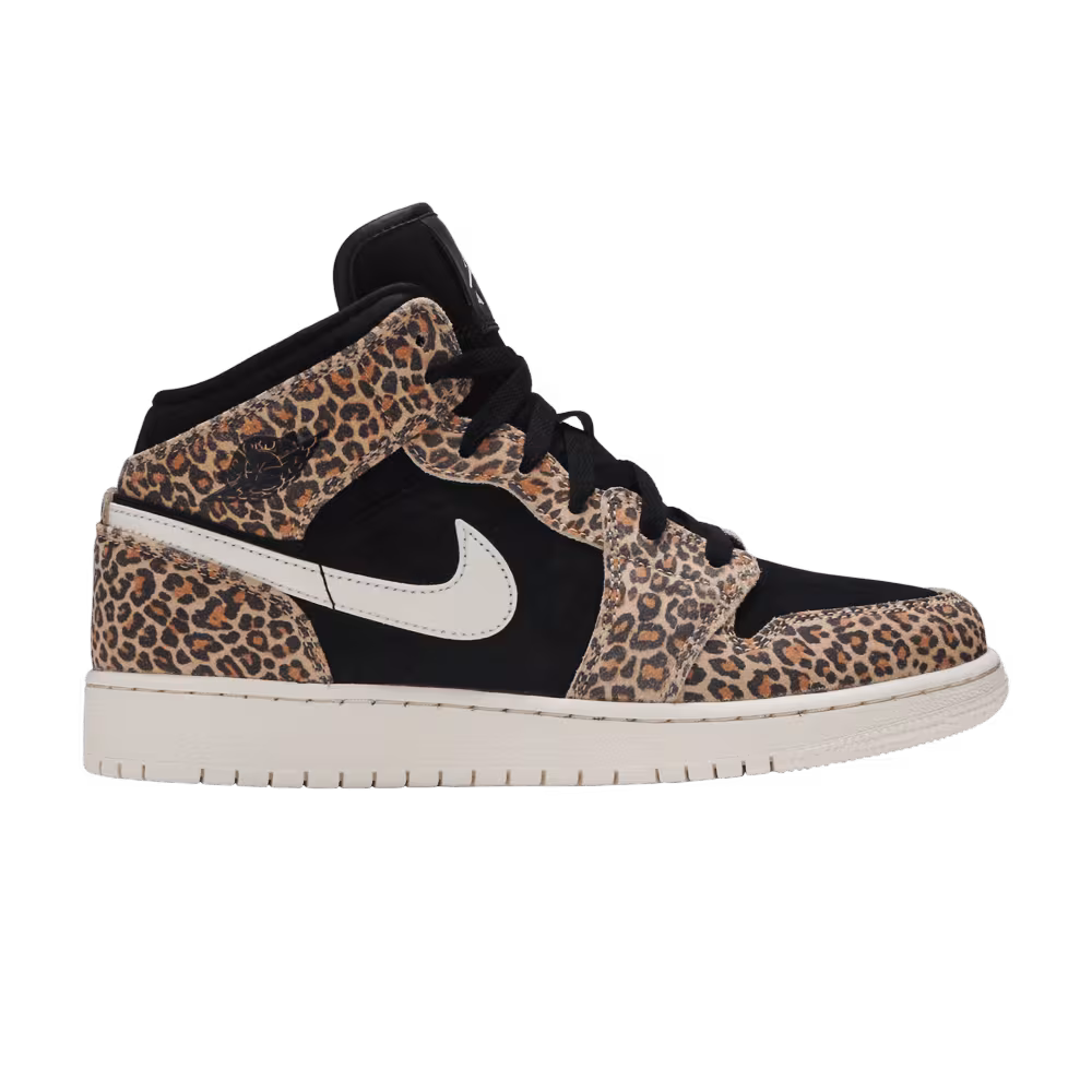 Air Jordan 1 Mid SE GS Leopard