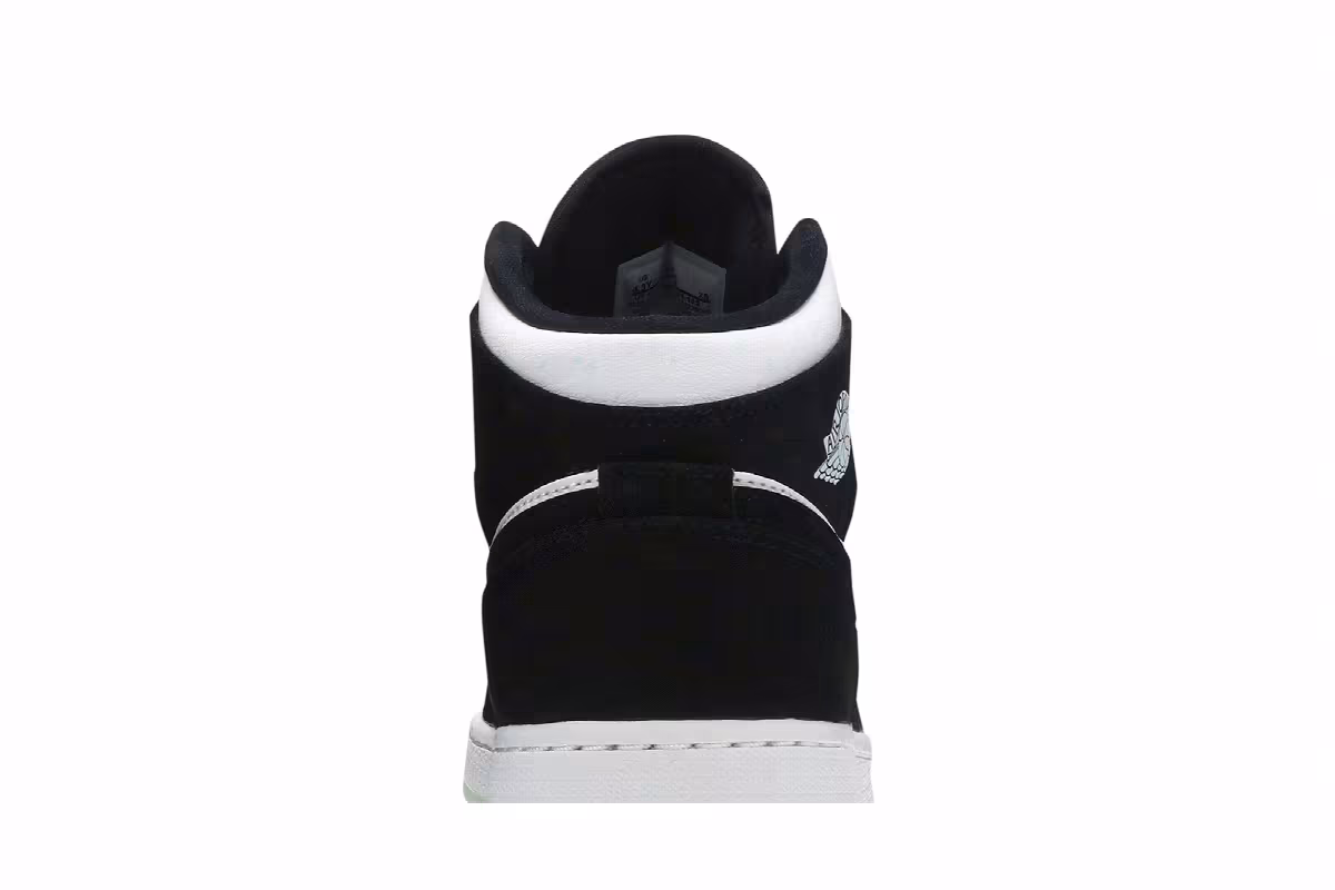 Air Jordan 1 Mid SE GS White Black, view 8