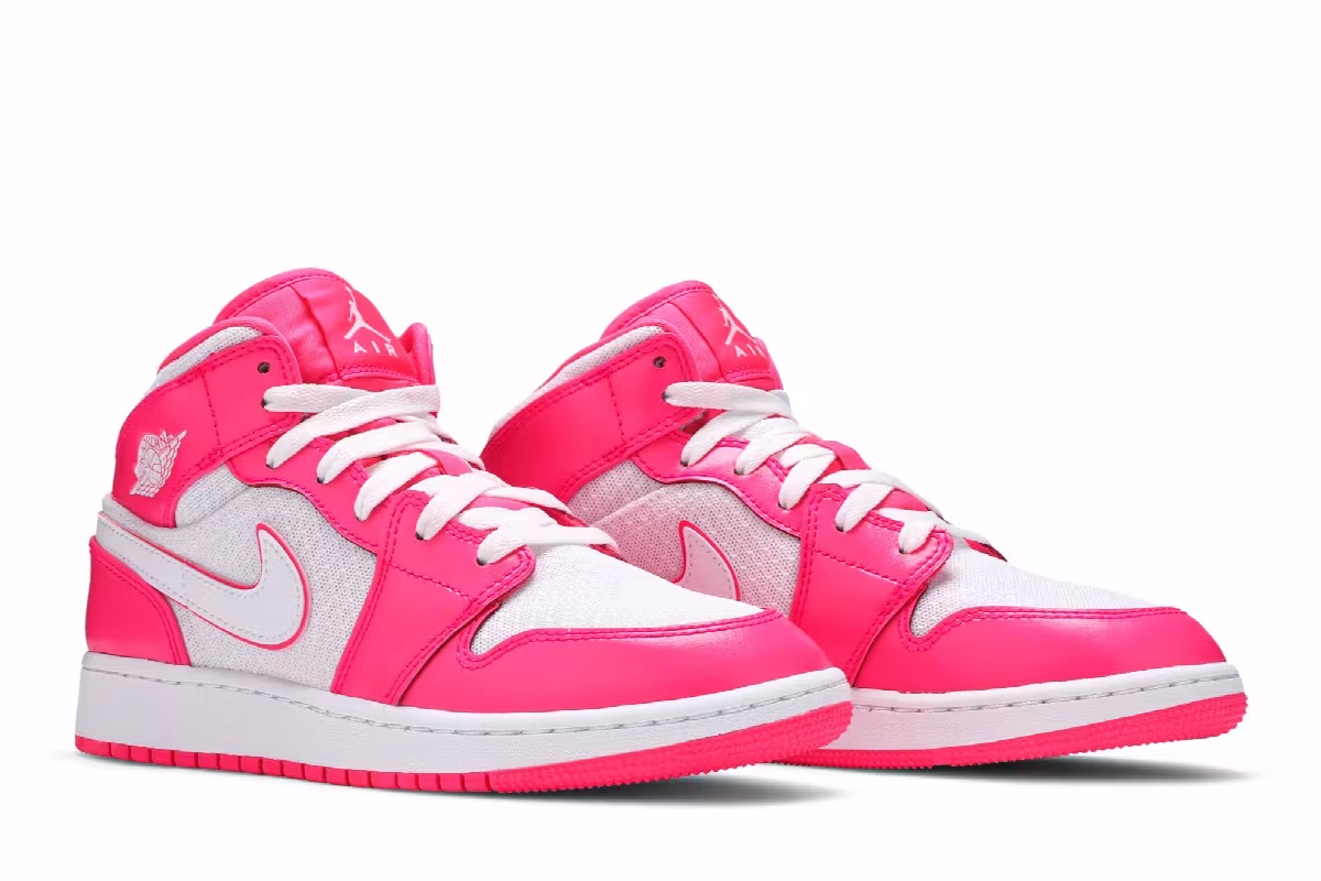 Air Jordan 1 Mid GS Hyper Pink, view 9