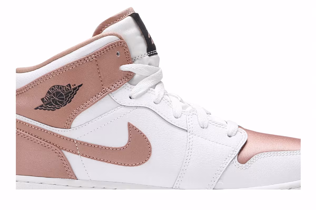 Air Jordan 1 Mid GS White Rose Gold, view 3