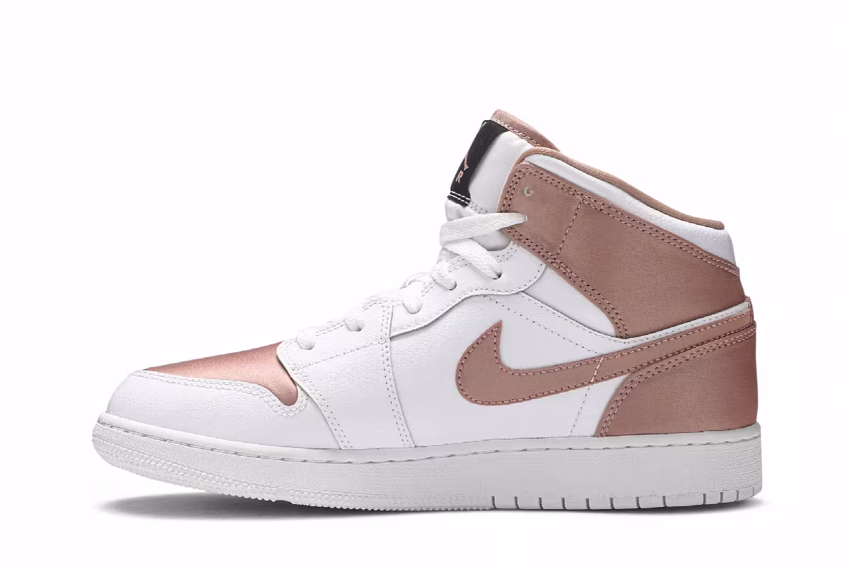 Air Jordan 1 Mid GS White Rose Gold, view 4
