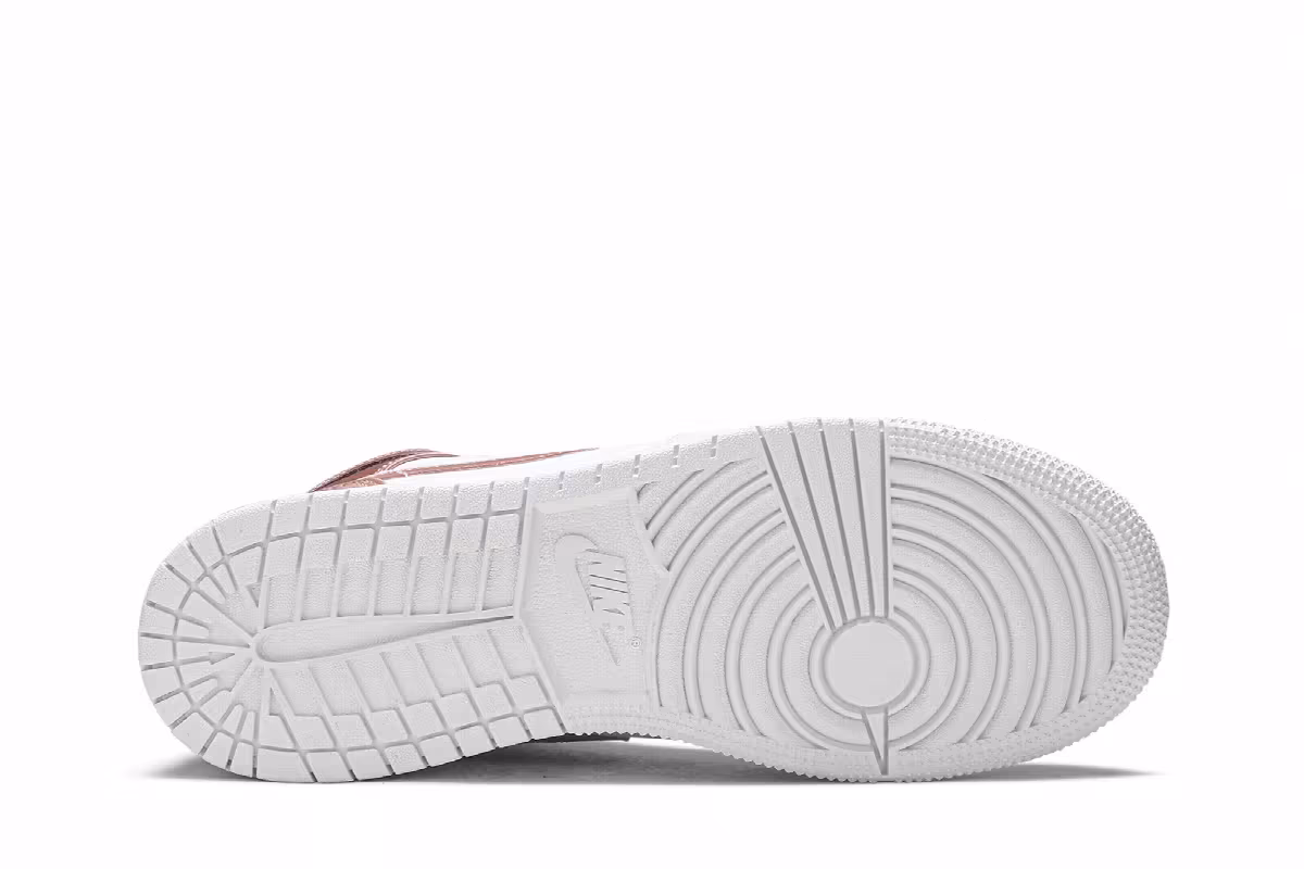 Air Jordan 1 Mid GS White Rose Gold, view 5