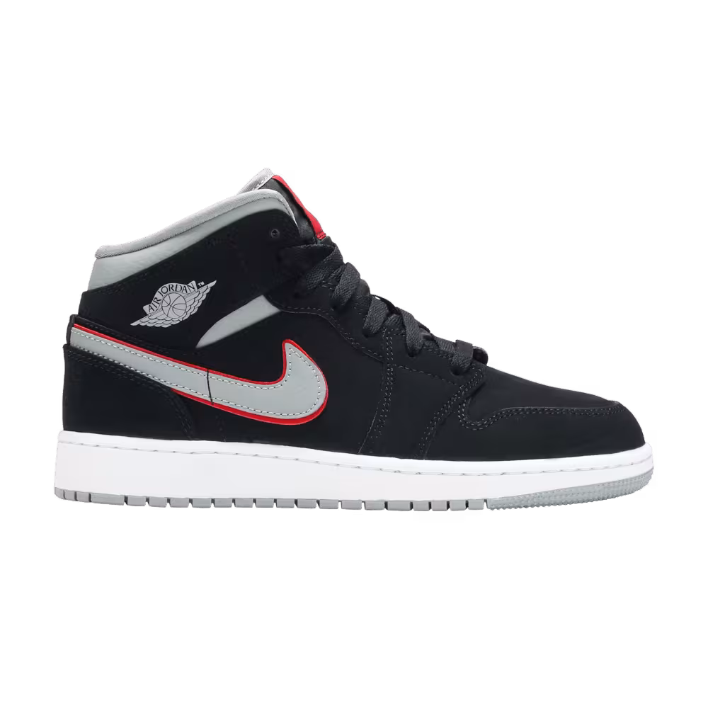 Air Jordan 1 Mid GS Black Particle Grey