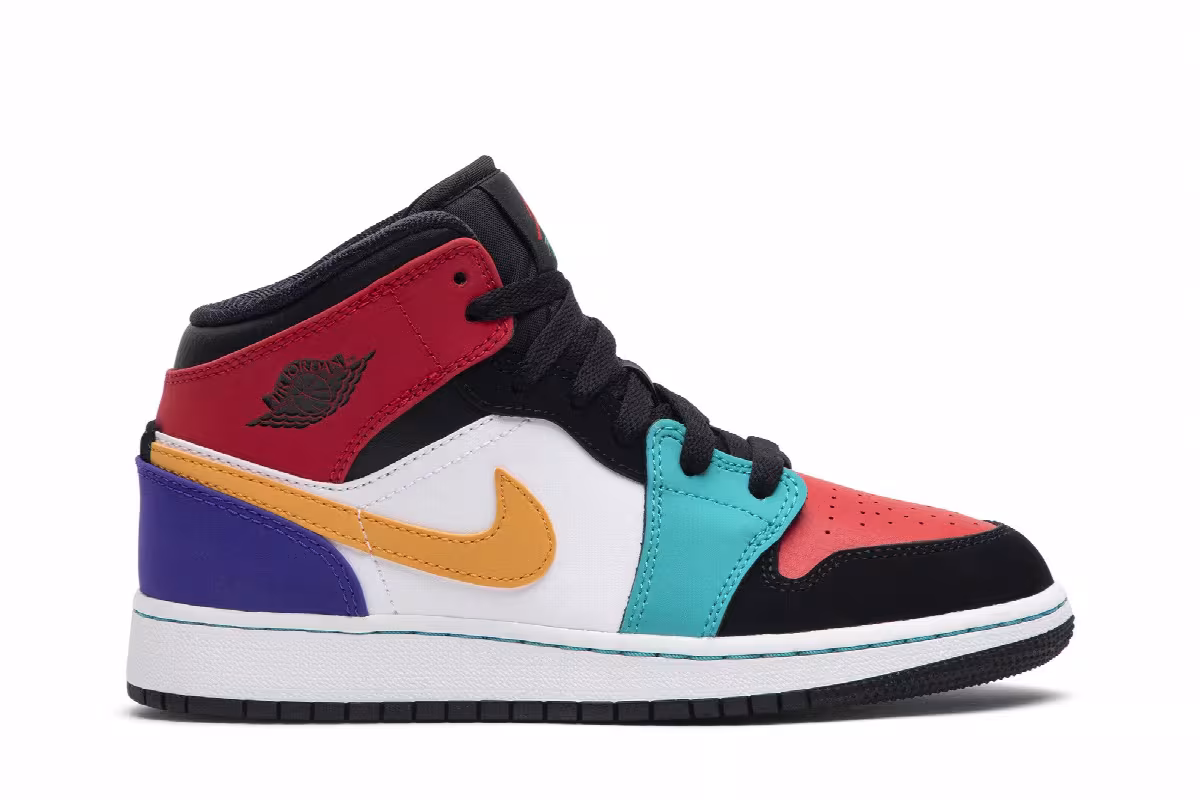 Air Jordan 1 Mid GS Multi-Color, view 2
