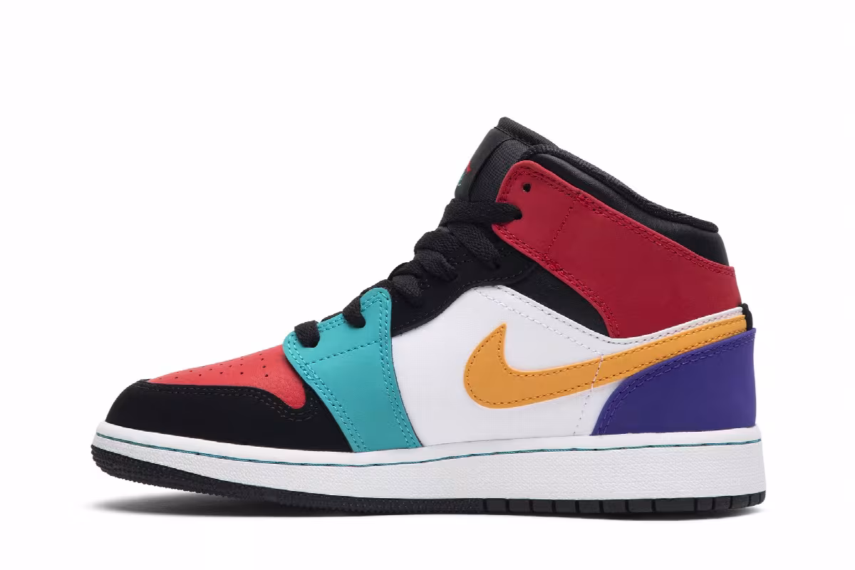 Air Jordan 1 Mid GS Multi-Color, view 4