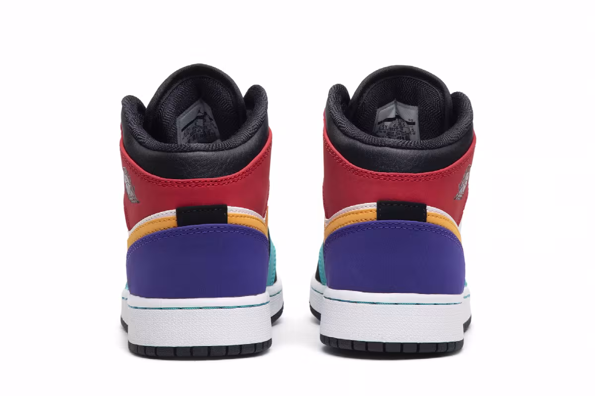 Air Jordan 1 Mid GS Multi-Color, view 7