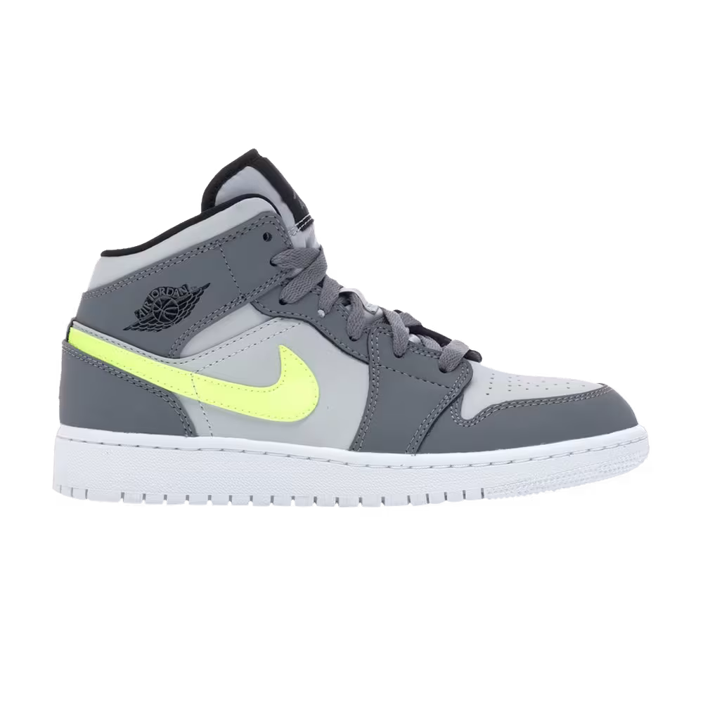 Air Jordan 1 Mid GS Gun Smoke Volt