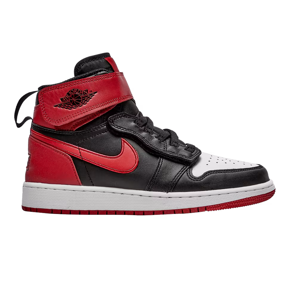 Air Jordan 1 High FlyEase GS Black Gym Red