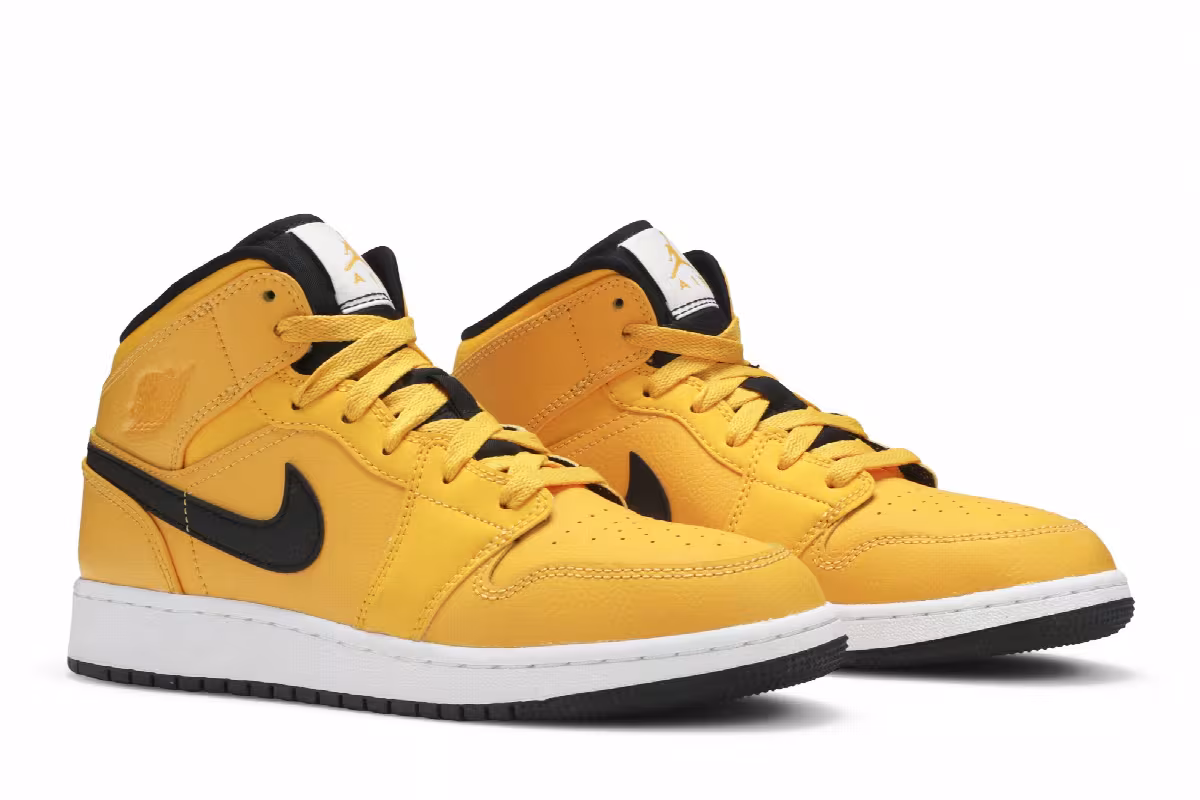 Air Jordan 1 Mid GS University Gold, view 9