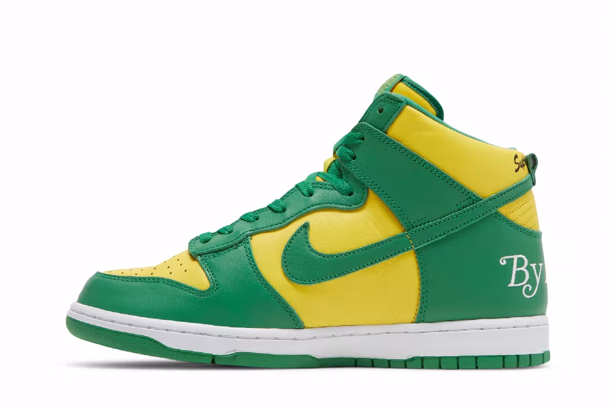 Supreme x Nike Dunk High SB By Any Means - Brazil, view 4