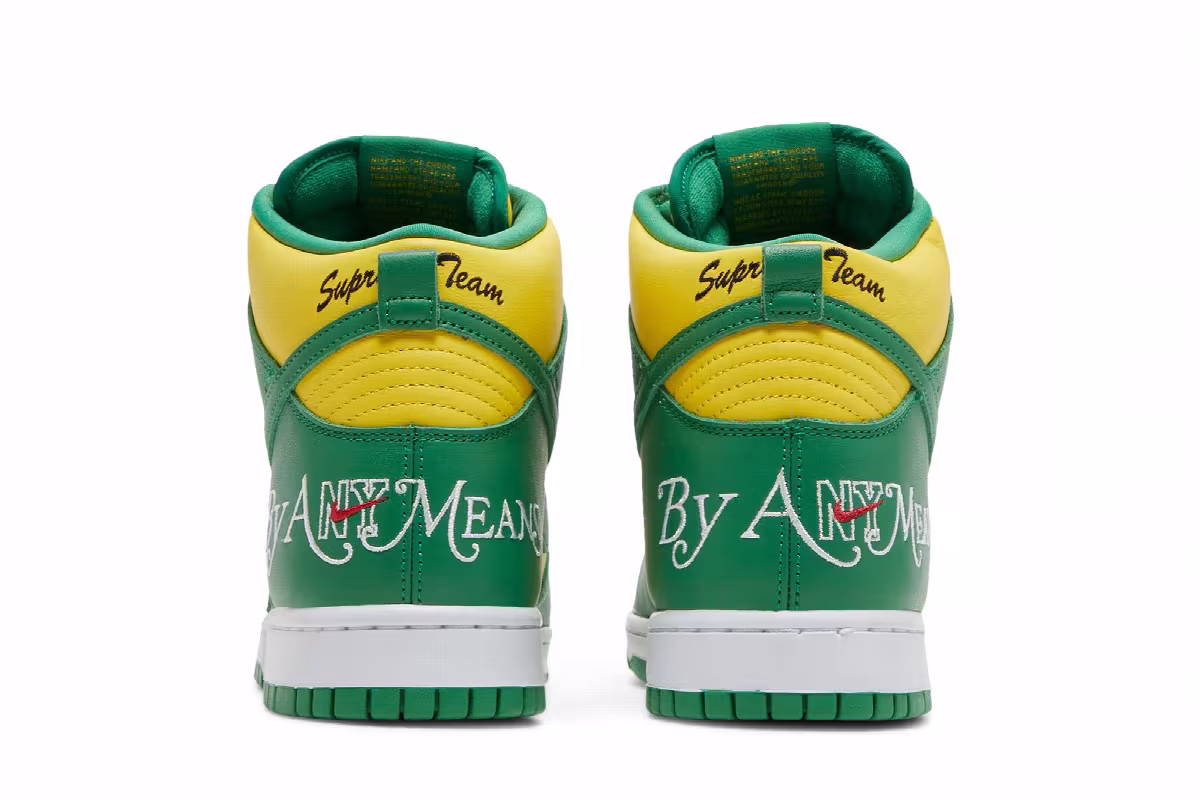 Supreme x Nike Dunk High SB By Any Means - Brazil, view 7