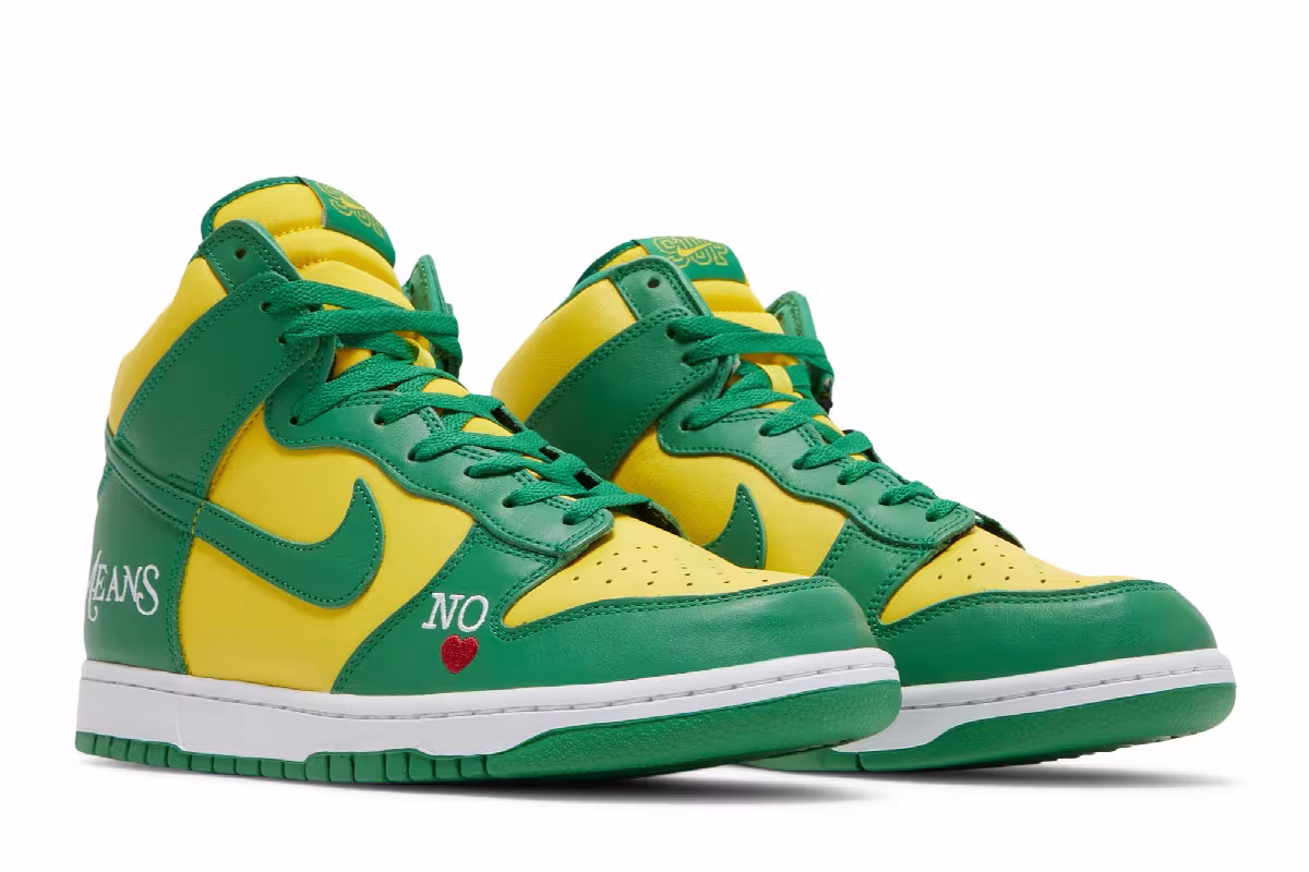 Supreme x Nike Dunk High SB By Any Means - Brazil, view 9