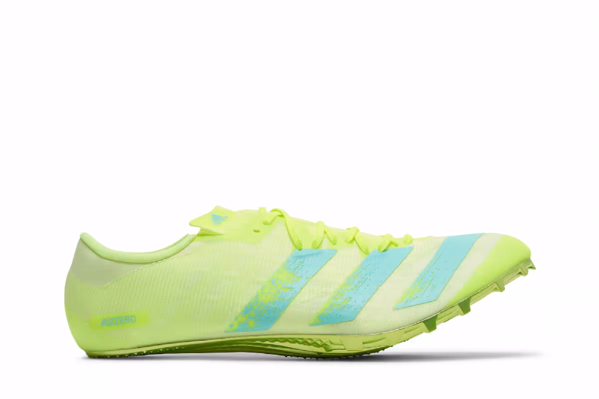 Adidas Adizero Prime Sprint Spikes Solar Yellow Clear Aqua, view 2