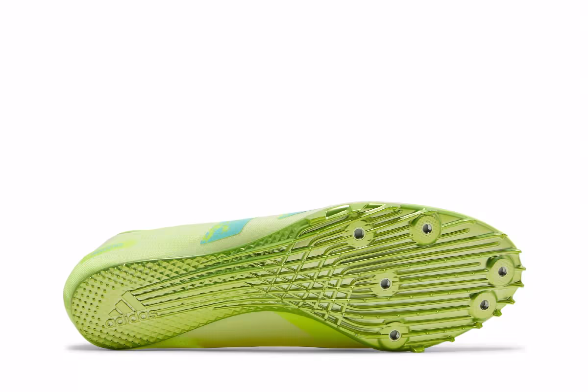 Adidas Adizero Prime Sprint Spikes Solar Yellow Clear Aqua, view 5