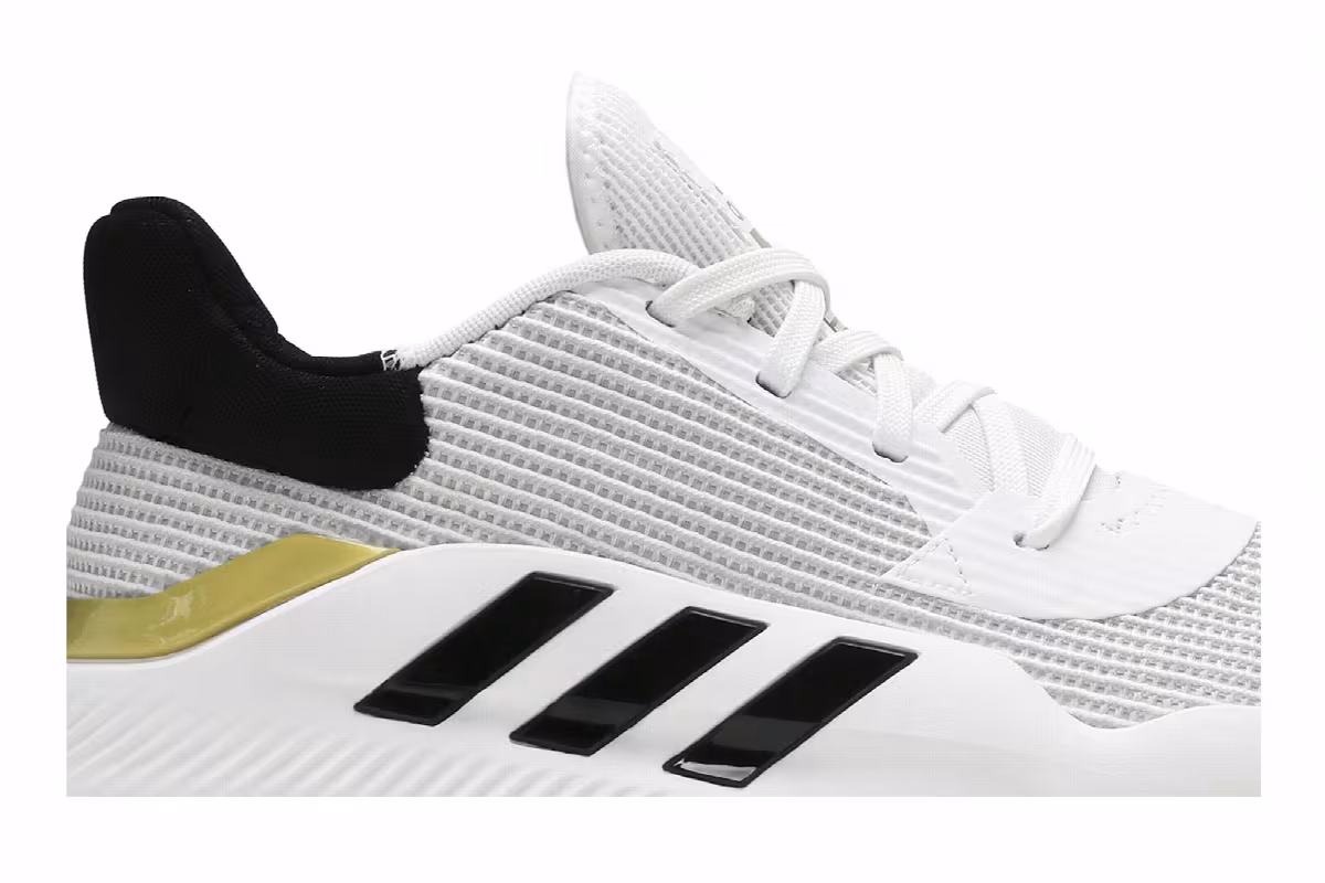 Adidas Pro Bounce 2019 Low White Black Gold, view 3