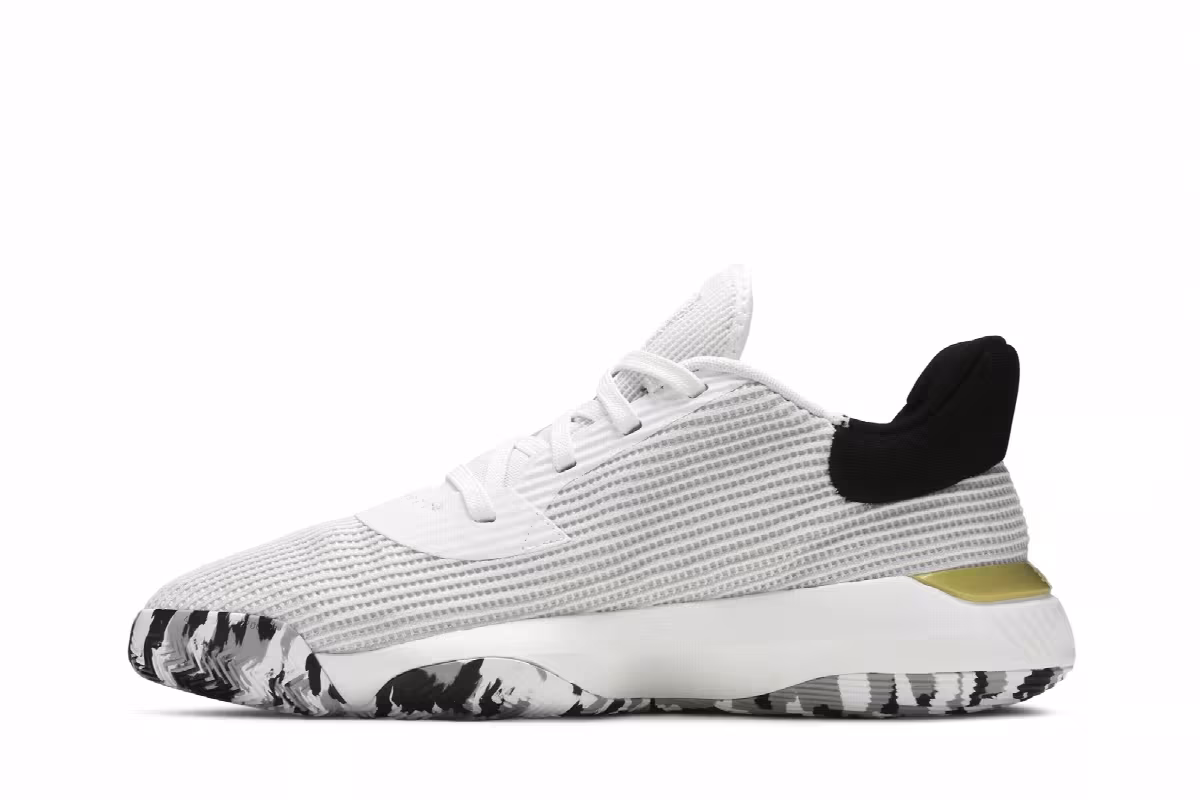 Adidas Pro Bounce 2019 Low White Black Gold, view 4