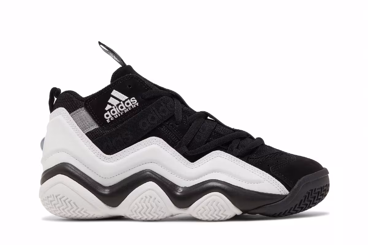 adidas Top Ten 2000 Black White, view 2
