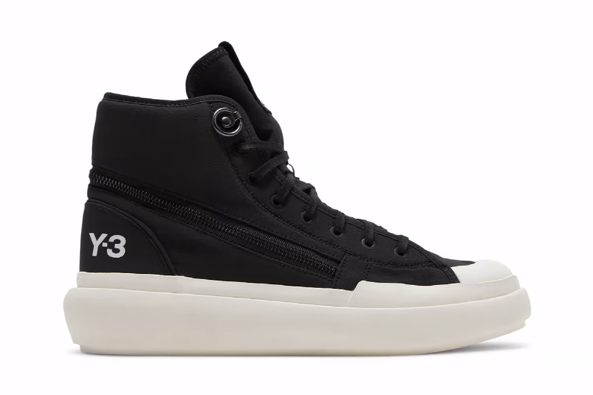 adidas Y-3 Ajatu Court High Black White, view 2