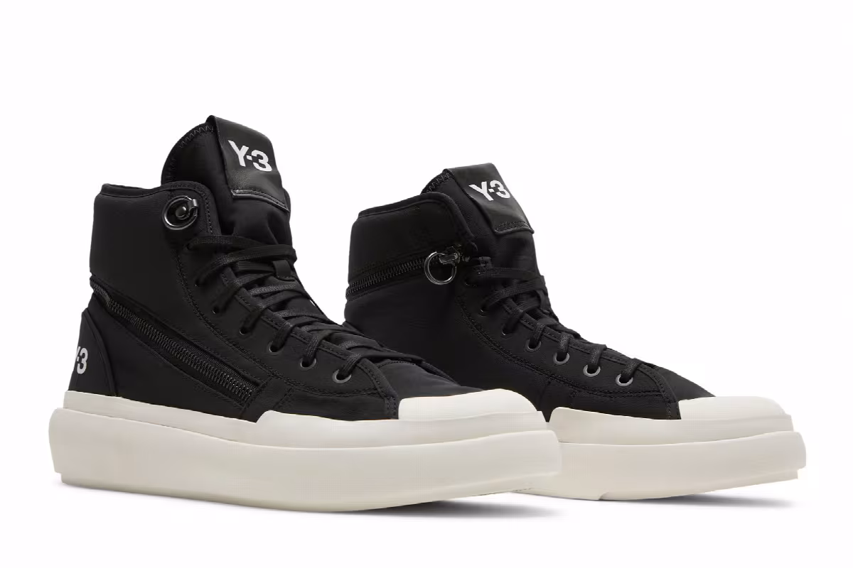 adidas Y-3 Ajatu Court High Black White, view 9