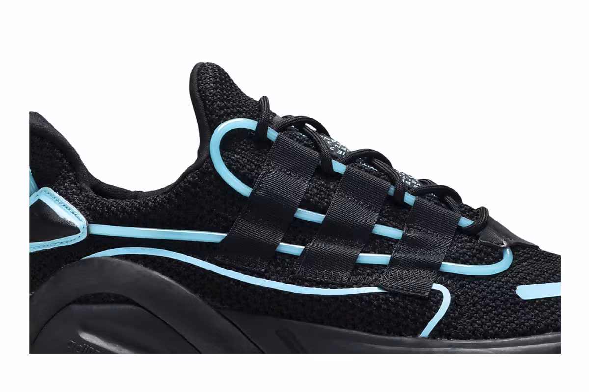 Adidas LXCON Black Bright Cyan, view 3