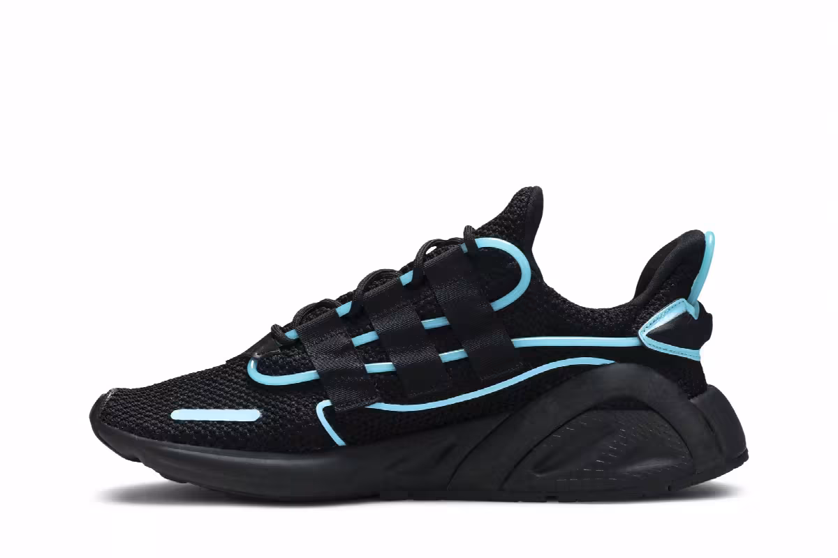 Adidas LXCON Black Bright Cyan, view 4