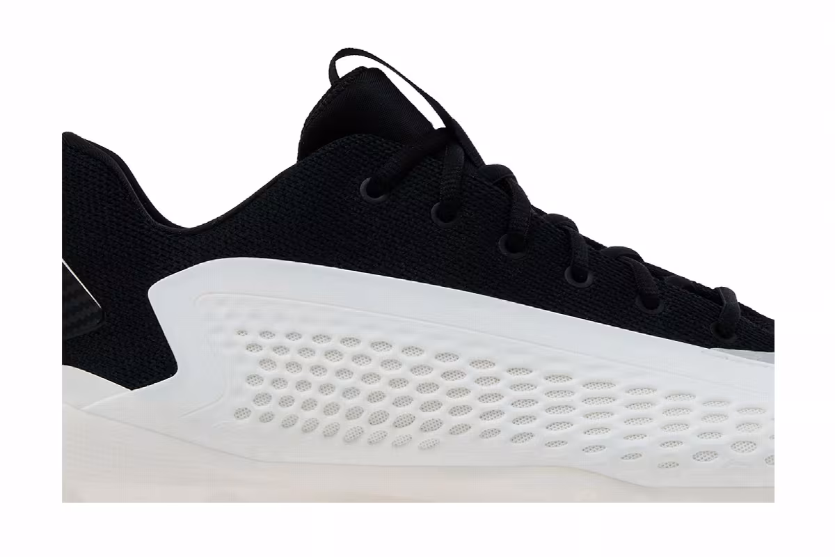 adidas AE 1 Low Football Cleat Black White, view 3