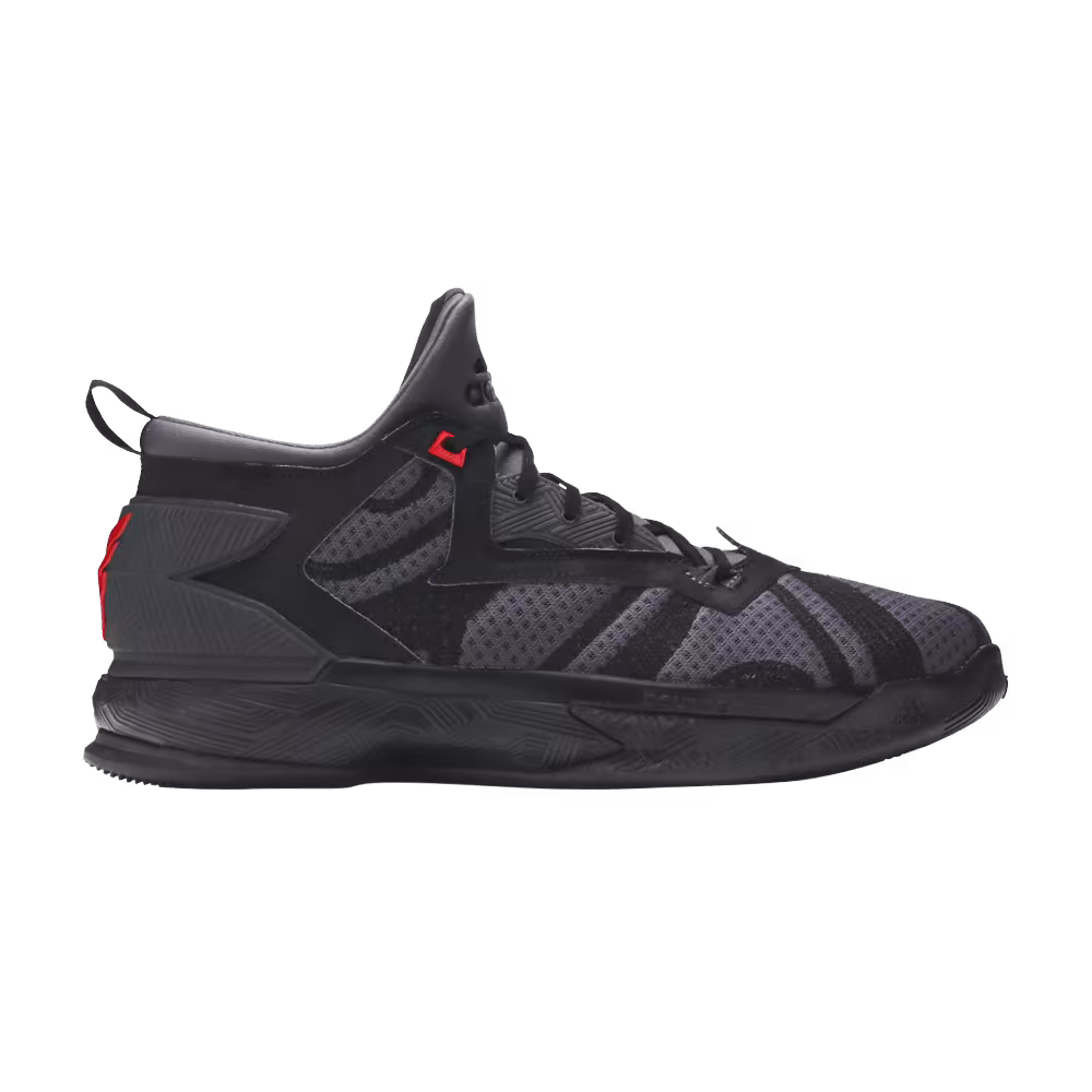 Adidas D Lillard 2 Core Black Vivid Red