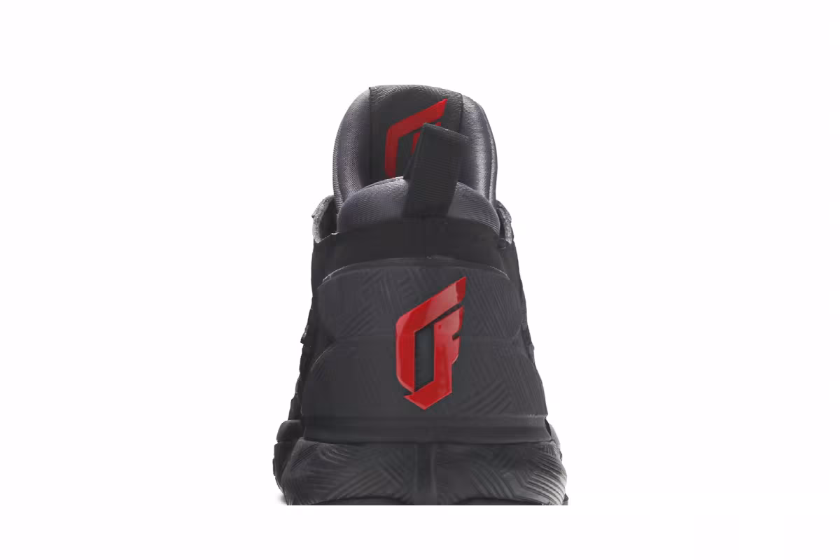 Adidas D Lillard 2 Core Black Vivid Red, view 8