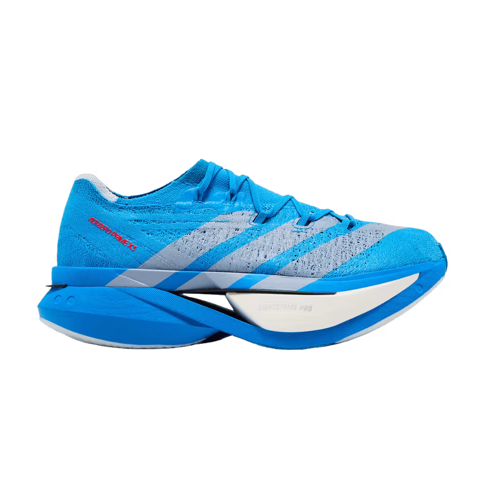adidas Adizero Prime X3 Strung Solar Blue Silver Metallic Lucid Red