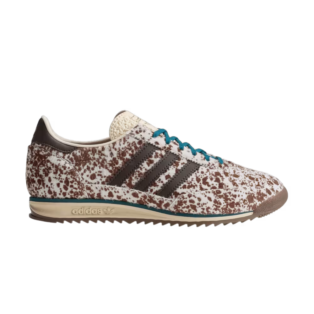 adidas Women's SL 72 OG Pony Print - Off White Dark Brown