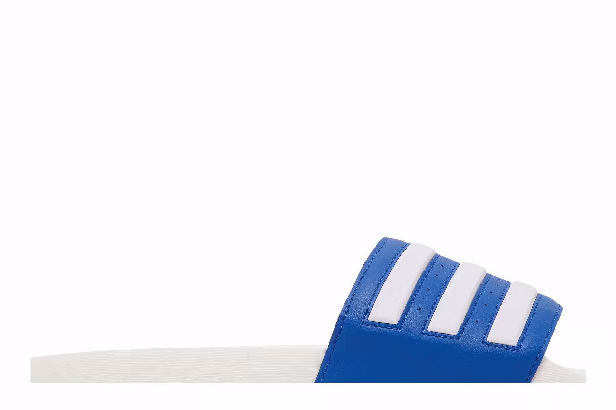 Adidas Adilette Boost Slide White Royal Blue, view 3