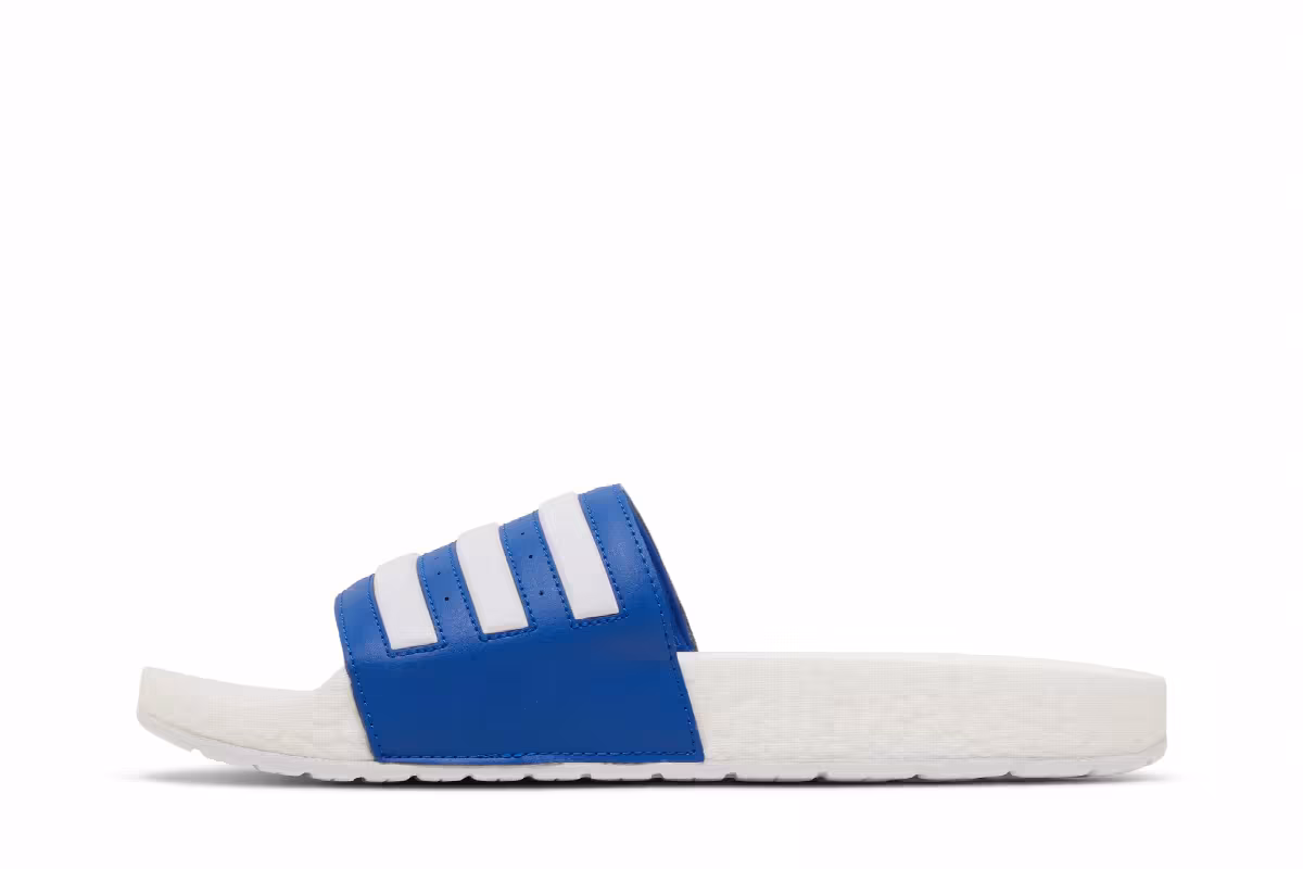 Adidas Adilette Boost Slide White Royal Blue, view 4