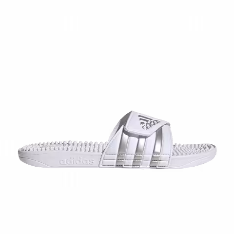 Adidas Adissage Slides 'White Platinum Metallic'