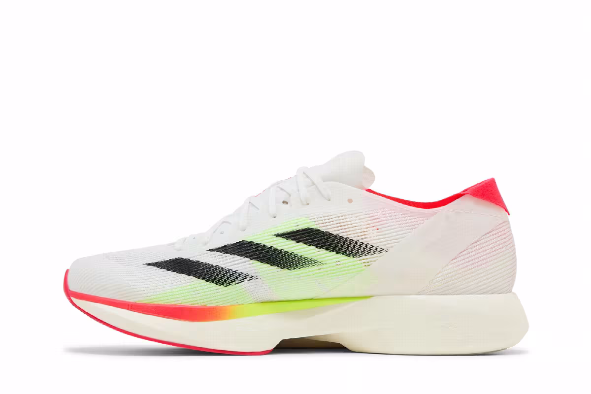 Adidas Women's Adizero Takumi Sen 10 White Black Lucid Red, view 4