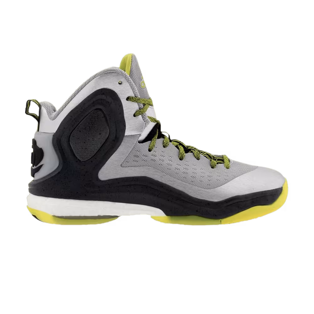 Adidas D Rose 5 Boost J Silver Black Yellow