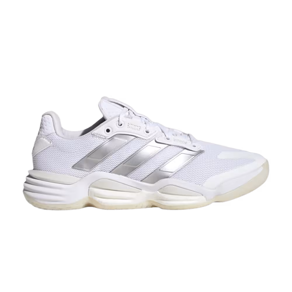 Adidas Women's Stabil 16 Indoor Cloud White Silver Metallic