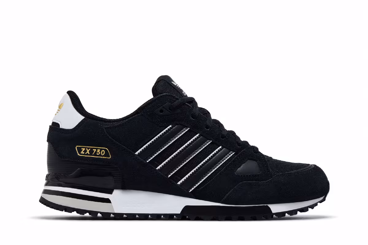 adidas ZX 750 Black White, view 2