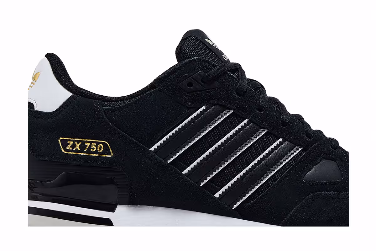 adidas ZX 750 Black White, view 3
