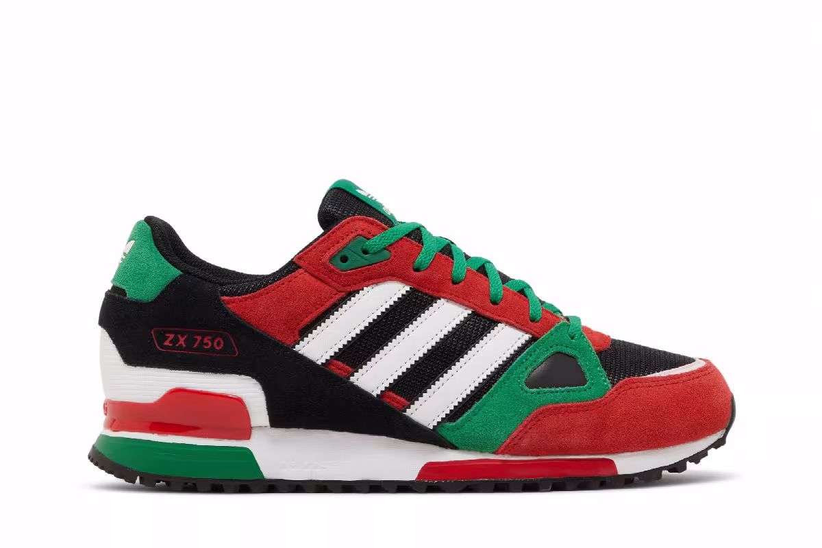 adidas ZX 750 Red Green, view 2