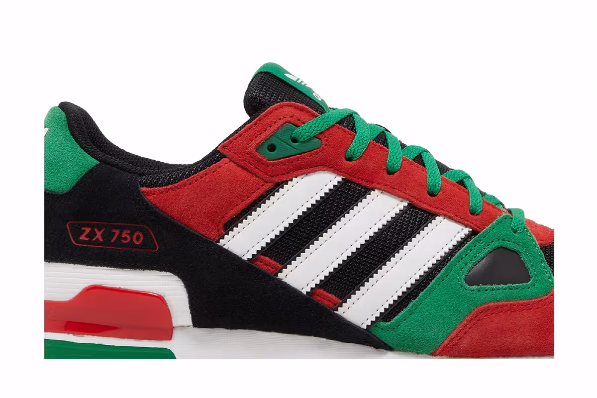 adidas ZX 750 Red Green, view 3
