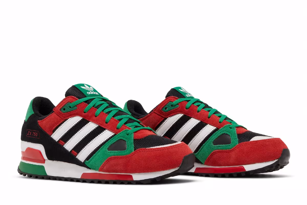 adidas ZX 750 Red Green, view 9