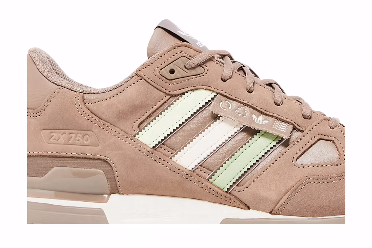 adidas ZX 750 Chalky Brown Almost Lime, view 3