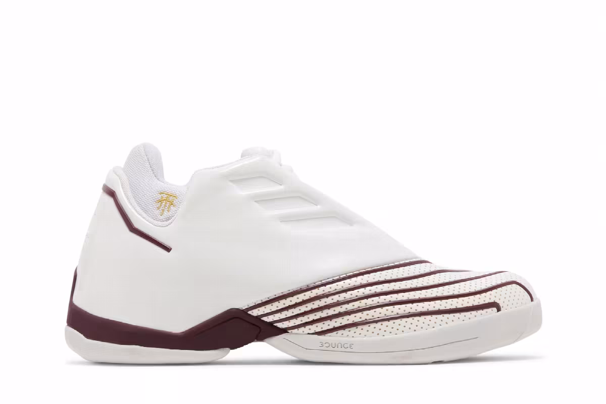 adidas T-Mac 2 Restomod White Maroon, view 2