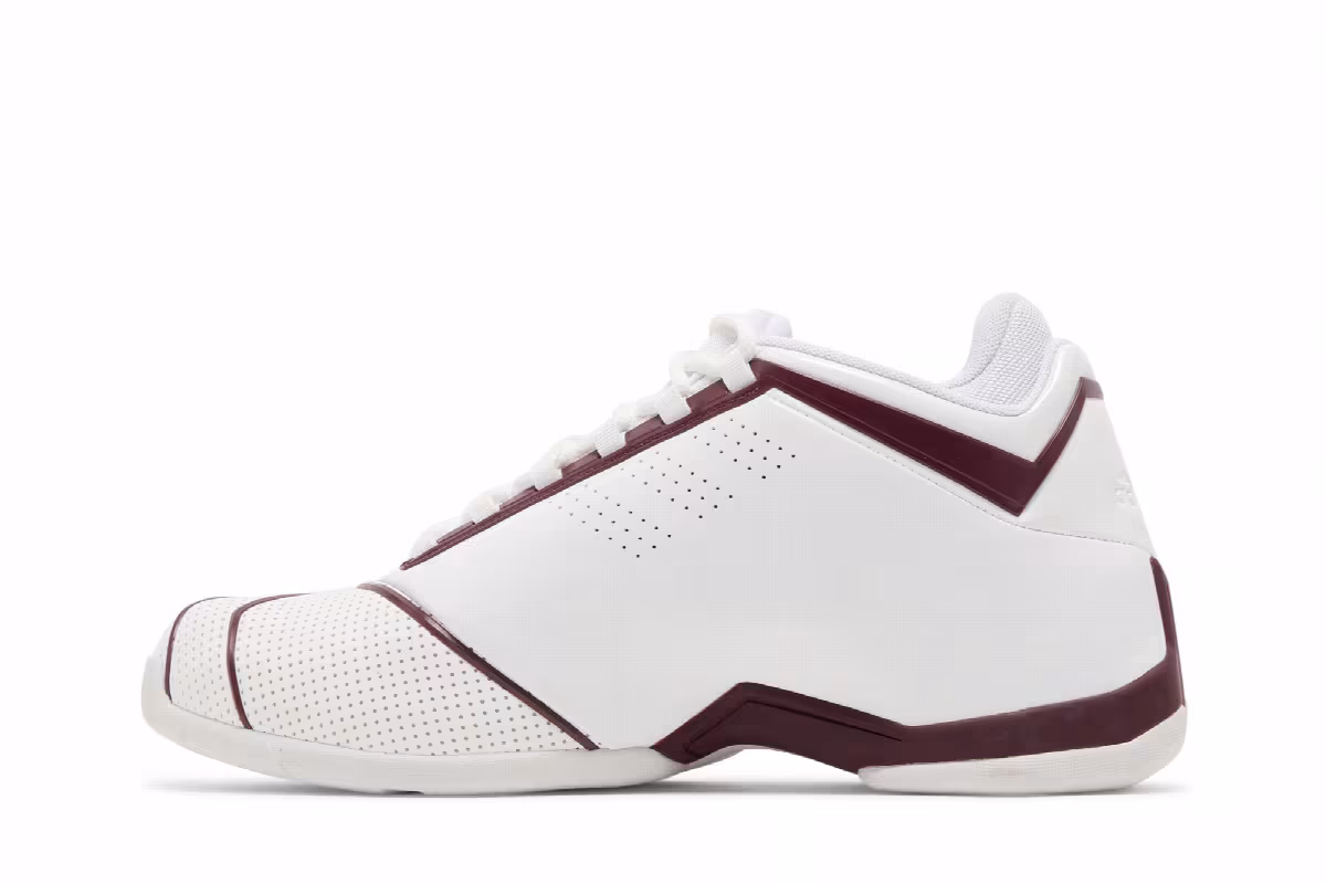 adidas T-Mac 2 Restomod White Maroon, view 4