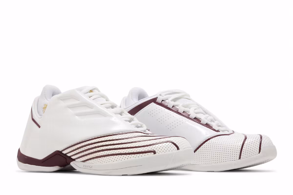 adidas T-Mac 2 Restomod White Maroon, view 9