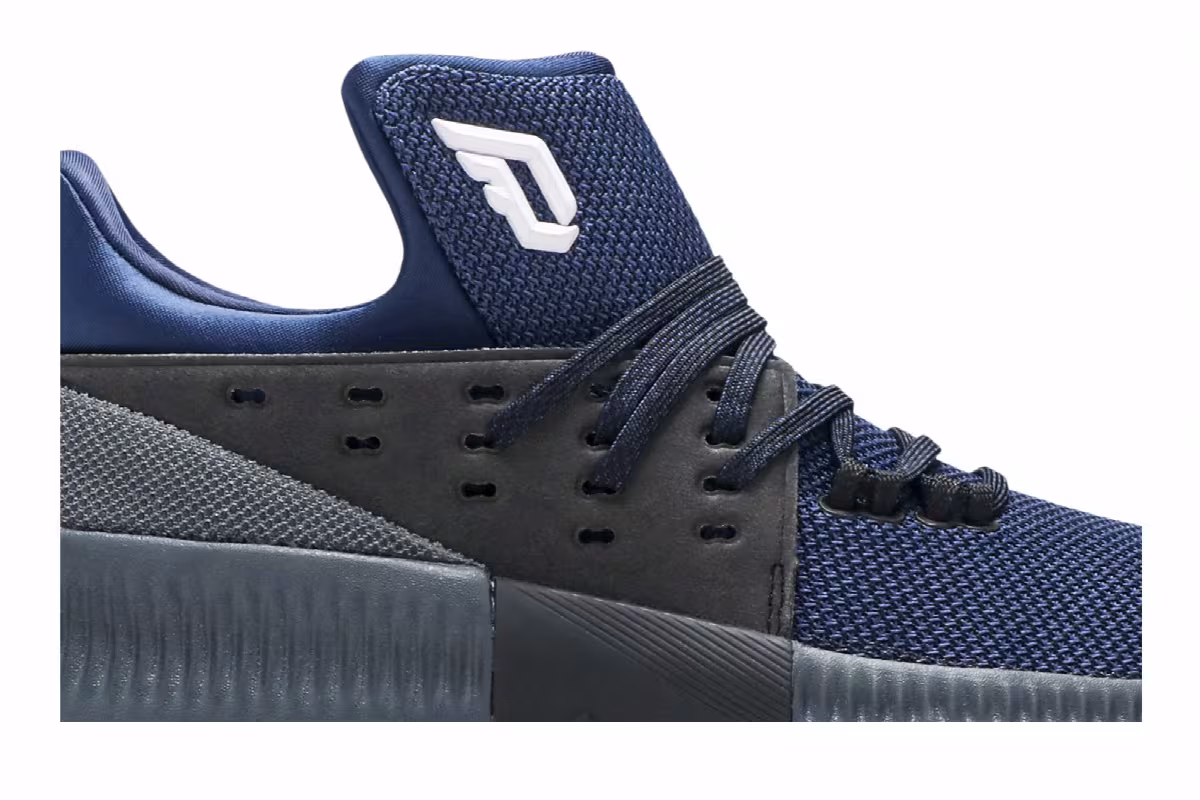 adidas D Lillard 3 J Utility Black Mystery Blue, view 3